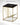 Modern Side End Tables with Faux Marble Top, Small Accent Coffee Table for Living Room Bedroom Balcony Family Nightstand (Black)