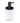 Ribbed Glass and Metal Soap Pump, White with Black Accents